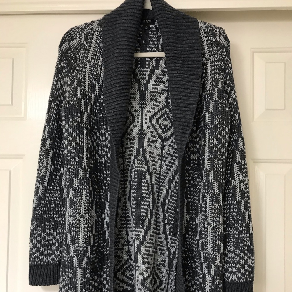 Silver & charcoal grey sweater by Talbots NWOT